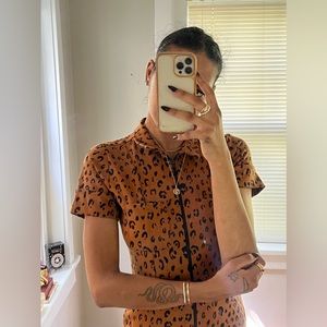 Free People animal print jumper